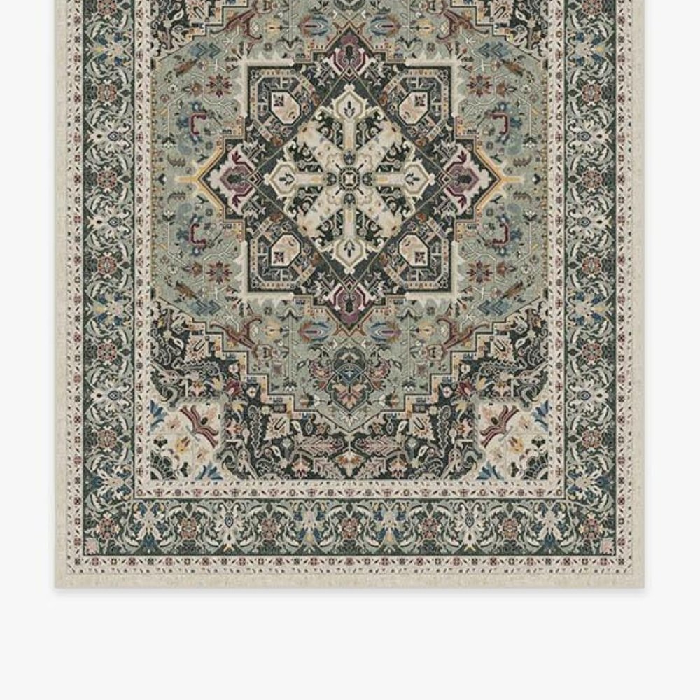 Ruggable Hendesi Heriz Sage Rug (5x7) Top Only